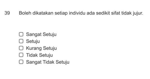 Boleh dikatakan setiap individu ada sedikit sifat tidak jujur.