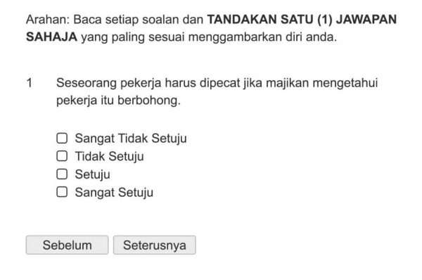 Seseorang pekerja harus dipecat jika majikan mengetahui pekerja itu berbohong.
