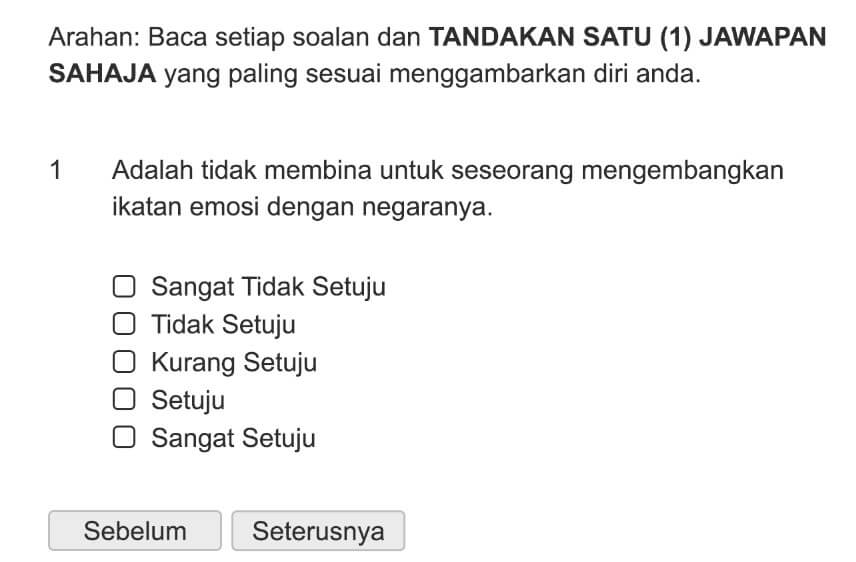 Adalah tidak membina untuk seseorang mengembangkan ikatan emosi dengan negaranya.